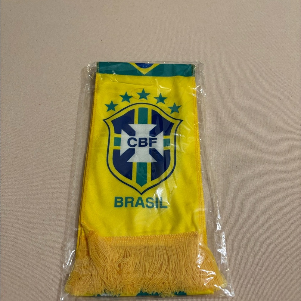 Brazil CBF Soccer Scarf - Yellow & Green